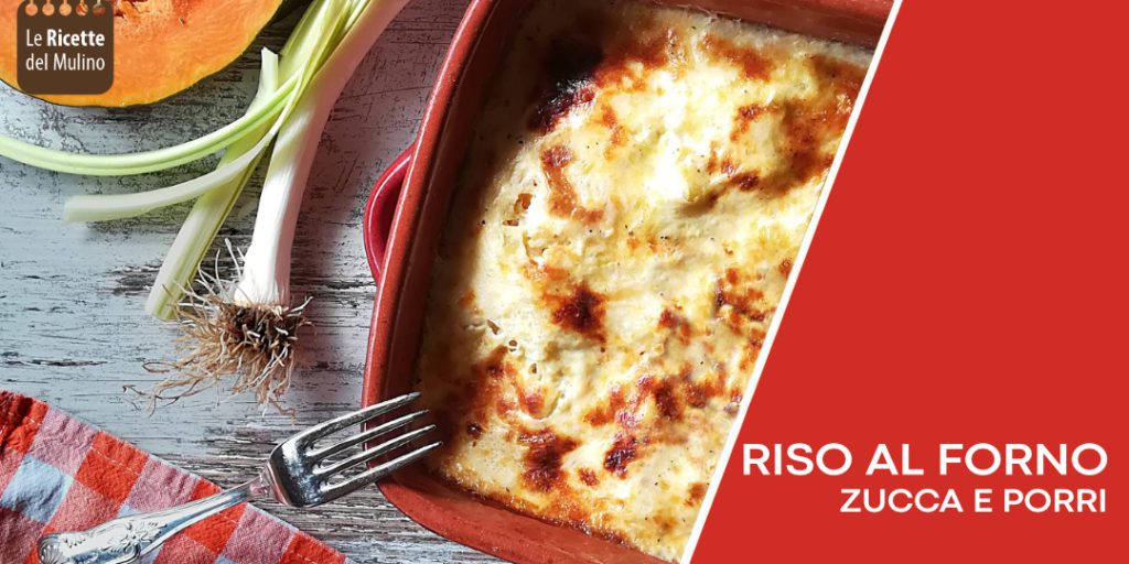 Riso al forno zucca e porri