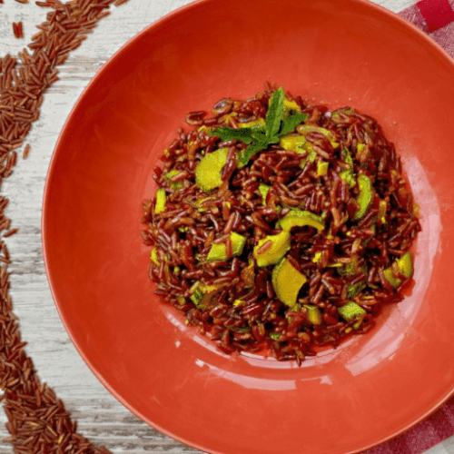 riso rosso zucchine