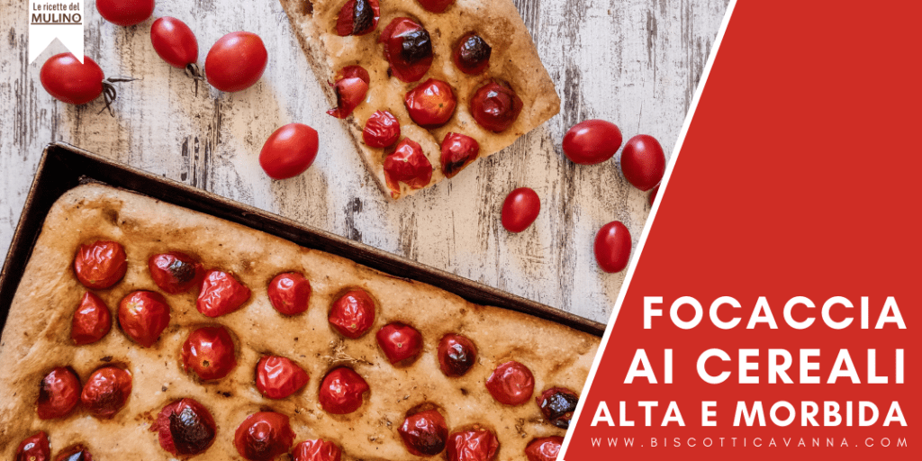 focaccia ai cereali ricetta alta e morbida