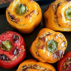 peperoni ripieni di riso e carne
